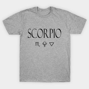 Scorpio Glyph Planet Element T-Shirt